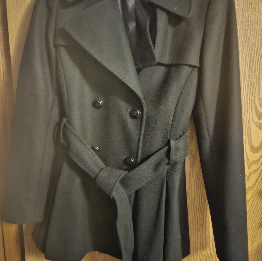 Sassy Wool Pea Coat Pleated size 2